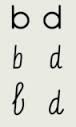 Voor de kinderen zijn de letters onderaan het makkelijkst. De bovenste zijn de lastigste.